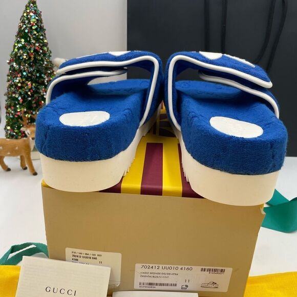 Men’s Gucci X Adidas, slide sandals size 11 made in Italy - Picture 5 of 7